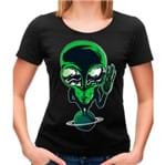 Camiseta Feminina Alien P-PRETO