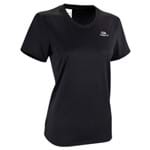 Camiseta Feminina de Corrida Run Dry Kalenji *TS RUN DRY W BLACK, UK 22 - EU 50
