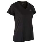 Camiseta Feminina de Corrida Run Dry *TS RUN DRY W BLACK NEW, UK 14 - EU 42