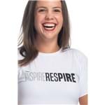 Camiseta Feminina Funfit - Inspire Respire Branco GG