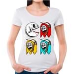 Camiseta Feminina Pac Skull P - BRANCO