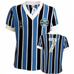 Camiseta Feminina Retro Grêmio Baby Look 1983 Renato 7 GLIBB15
