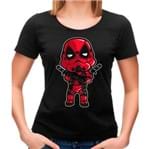 Camiseta Feminina Transparente Deadtrooper P - PRETO