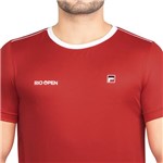 Camiseta Fila Aztec Vermelha e Branca Edição Exclusiva Rio Open Branco / Vermelho P