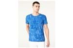 Camiseta Floral Tropical - Azul - P