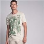 Camiseta Folhagens Tropical Areia - M