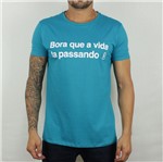 Camiseta Frase Bora Azul Claro