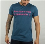 Camiseta Frase Bora Azul/Rosa