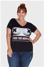 Camiseta Free The Nipple Plus Size Preto-48