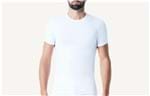 Camiseta Gola em Algodão Elástico - Branco M
