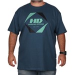 Camiseta Hd Tamanho Especial Geometric - Azul - 3G