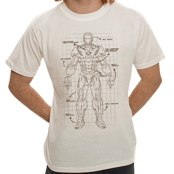 Camiseta Homem de Ferro Projeto - Masculina - P