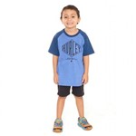 Camiseta Hurley Infantil 634832 Azul Claro