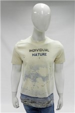 Camiseta Individual Slim Nature Creme Tam. G