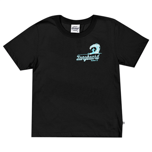 Camiseta Infantil Abrange Longboard Preto 04