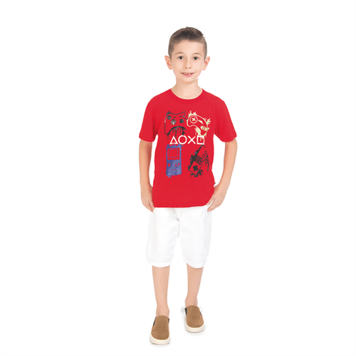 Camiseta Infantil Abrange Video Game Vermelho 04
