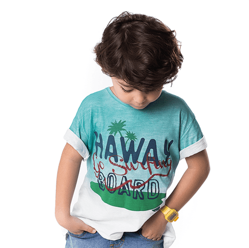 Camiseta Infantil Cata-Vento Haway Verde 04