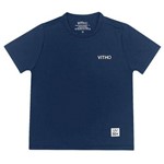 Camiseta Infantil Manga Curta com Proteção Uv 50+ Vitho Protection - Azul Marinho