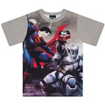 Camiseta Infantil Masculino Batman Vs Superman Cinza - Marlan 8