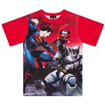 Camiseta Infantil Masculino Batman Vs Superman Vermelho - Marlan 4