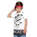 Camiseta Infantil Mickey Disney Branca e Preta - Cativa 4t