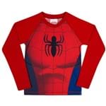 Camiseta Infantil Proteção Solar Homem-Aranha Spiderman Manga Longa 2 Anos