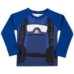 Camiseta Infantil Proteção Solar Mergulhador Manga Longa Azul Tip Top 6 Anos