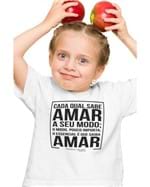 Camiseta Infantil Saiba Amar