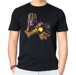 Camiseta Infinity Stones P-PRETO