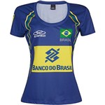 Camiseta Jogo Comercial Feminina Azul - Olympikus