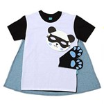 Camiseta Jokenpô Infantil Capa Panda com Mascará e Luvas