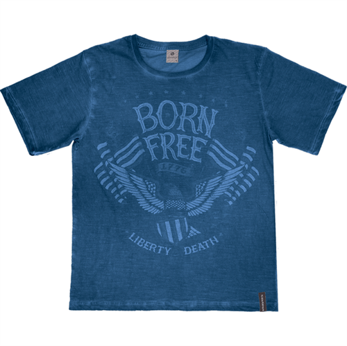 Camiseta Juvenil Abrange Born Free Azul 12