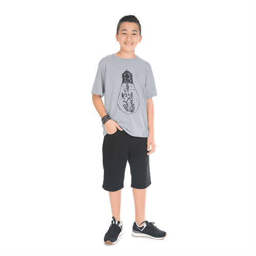 Camiseta Juvenil Abrange Lâmpada Mescla 12