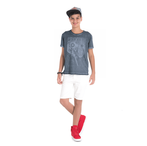 Camiseta Juvenil Abrange Raio-X Cinza 12