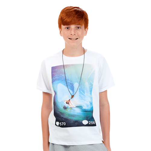 Camiseta Juvenil Abrange Way Surf Branco 12