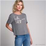 Camiseta LA/NY Animal Print Cinza - G