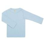 Camiseta Longa Canelada para Bebe Azul - Pingo Lelê