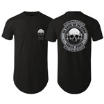 Camiseta Longline Skull Collection Go Hard Preta - Ironwork