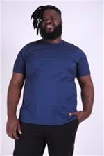 Camiseta Malha Plus Size Azul Marinho G