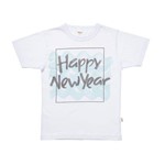Camiseta Manga Curta Happy New Year Caixa Branca