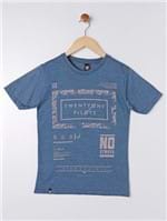 Camiseta Manga Curta no Stress Juvenil para Menino - Azul