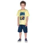 Camiseta Masculina Menino - Lima Camiseta Verde - Infantil Menino - Meia Malha - Ref:34757-473-10