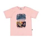 Camiseta Masculina Menino - Rosê Camiseta Rosa - Infantil Menino - Meia Malha - Ref:34757-11-10