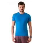 Camiseta Masculina UV.LINE Skin Protection Manga Curta Azul Bic Tamanho G com 1 Unidade