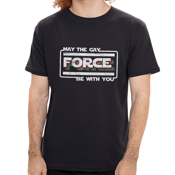Camiseta May The Gay Force Be With You - Masculina - P