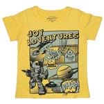 Camiseta Menino Amarela Joy Adventures - Joy By Morena Rosa 3 Anos