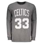 Camiseta Mitchell & Ness NBA Boston Celtics Manga Longa Cinza
