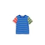 Camiseta Mix Listras Largas Azul Bahia - Tpx 19-4056 - 10