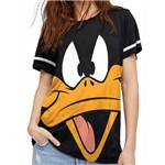 Camiseta Patolino Face Looney Tunes BandUP! Oversized Feminina Preto