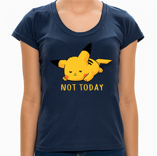- Camiseta Pikachu Not Today - Feminina - P